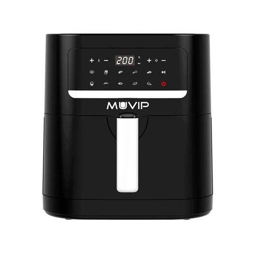 Muvip Freidora Aire Caliente 7 Litros 1800W Pantalla Tactil - 10 Programas de Coccion - Color Negro