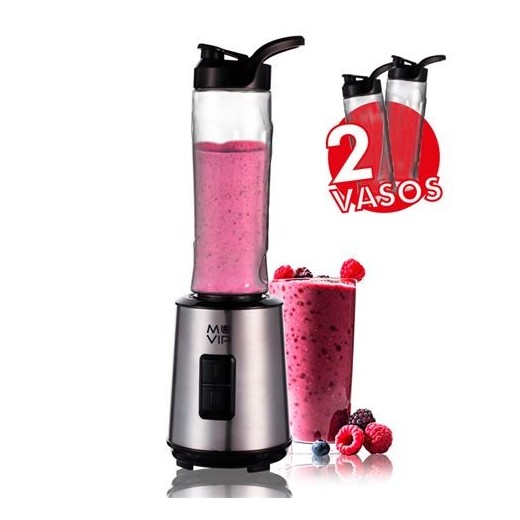 Muvip Batidora Smoothie 300W Inox 2 Vasos 600ml - Color Varios