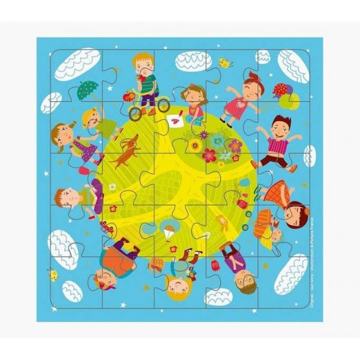 Pictura Tarjeta Puzzle - 15.5x15.5cm - Tematica Infantil - 25 Piezas - Incluye Sobre Blanco - Certificacion FSC