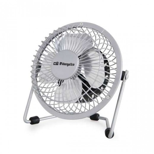 Orbegozo PW 1025 Mini Ventilador de Sobremesa - Potente y Silencioso - Conexion USB 2 en 1 - Aspas Metalicas de 10cm