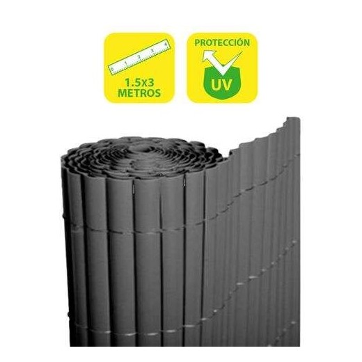 SunGarden Cañizo Plastico Doble Cara 1.5x3m - Color Gris Oscuro