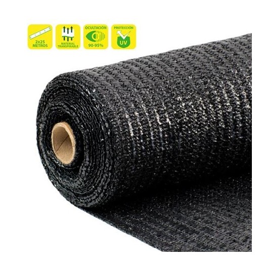 Sungarden Malla de Sombreo 2x25m - Color Negro