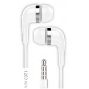 TechOneTech BSK Auriculares con Microfono Integrado - Conexion Jack 3.5mm - Asistente Voz - Cable de 1.20m - Color Blanco