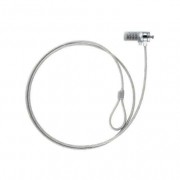 Tooq Cable de Seguridad Universal con Combinacion para Portatiles - Bloqueo de 4 Digitos - Acero 4.5mm - Longitud 1.50m