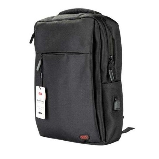 XO Mochila para Portatil - hasta 15.6" - Impermeable y Resistente - Carga Rapida USB - Diseño Ergonomico - Color Negro