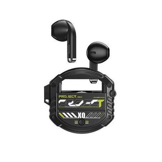 XO Auriculares Bluetooth 5.3 - hasta 4 Horas de Musica - Bateria Auricular 30Mah - Bateria Caja de Carga 300Mah - Color Negro