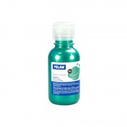 Milan Botella de Tempera 125ml - Tapon Dosificador - Secado Rapido - Mezclable - Color Verde Metalizado