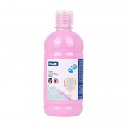 Milan Botella de Tempera 500ml - Tapon Dosificador - Secado Rapido - Mezclable - Color Rosa Pastel