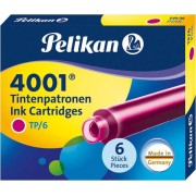 Pelikan Caja de 6 Cartuchos 4001 TP/6 - Tamaño Estandar - Color Rosa