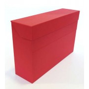 Elba Caja de Transferencia Resistente 39.6x25.4cm - Tapa con Cierre de Seguridad - Asa Ergonomica - Color Rojo Intenso