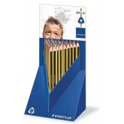 Staedtler Jumbo Noris 119 Expositor con 48 Lapices de Grafito Triangulares - Mina HB - Resistencia a la Rotura