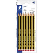 Staedtler Noris 120 Pack de 10 Lapices de Grafito Hexagonales HB - Resistencia a la Rotura - Madera de Bosques Sostenibles