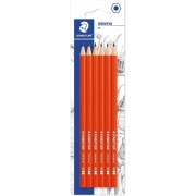 Staedtler Minerva Pack de 6 Lapices de Grafito Hexagonales - Mina 2HB - Madera de Bosques Sostenibles - Para Escribir y Dibujar