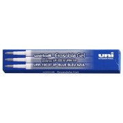 Uni-ball UF-220 Pack de 3 Recambios de Gel Borrable URR-100-07 - Punta 0.7mm - Color Azul