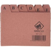 Mariola Indice A-Z Nº1 para Fichero - Medidas 95x65mm - Color Marron