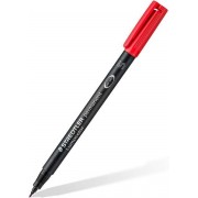 Staedtler Lumocolor Permanent 313 Rotulador Permanente de Punta Fina - Trazo 0.4mm Aprox - Secado Rapido - Color Rojo