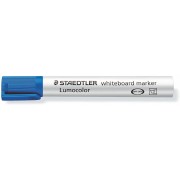 Staedtler Lumocolor 351 Marcador para Pizarra Blanca - Punta Biselada 2 - 5mm Aprox - Secado Rapido - Color Azul