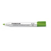 Staedtler Lumocolor 351 Rotulador para Pizarra - Punta Redonda - Trazo 2mm - Capuchon con Clip - Color Verde Lima