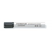 Staedtler Lumocolor 351 Rotulador para Pizarra - Punta Redonda - Trazo 2mm - Capuchon con Clip - Color Negro