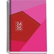 Dohe Tamgram Agenda Escolar Espiral A5 - Dia Pagina - Papel 70g/m2 - Cubierta de Carton Plastificado - Color Rosa