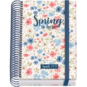 Dohe Spring Agenda Escolar Espiral A6 - Dia Pagina - Papel 70g/m2 - Cubierta de Carton Plastificado - Cierre de Goma Elastica