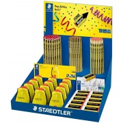 Staedtler Noris 120 Expositor con Lapices + Sacapuntas + Gomas de Borrar