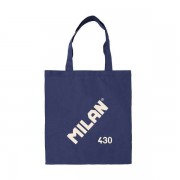 Milan Serie 1918 Tote Bag Bolsa de Tela - Tamaño  50x38x41cm - Asa Larga 27cm - Tejido 'ripstop' - Color Azul Oscuro