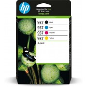 HP 937 Pack de 4 Cartuchos de Tinta Original Negro