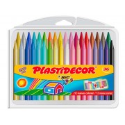 Bic Kids Plastidecor Caja de 36 Lapices de Cera - Extraresistentes - Facil de Sacar Punta - No Mancha