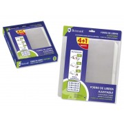 Bismark Pack de 4+1 Forralibros Ajustable 28x55cm - Ideal para Uso Escolar - Transparente