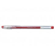 Pilot Boligrafo de Gel G1 - Recargable - Punta de Bola 0.5mm - Trazo 0.3mm - Cuerpo Transparente - Color Rojo