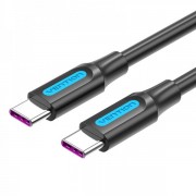 Vention Cable USB-C Macho a USB-C Macho - 0.5m - 5A PD100W - Color Negro