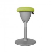 Cromad Design Taburete Multiusos - Asiento con Altura Ajustable - Giro de 360º - Tejido a Prueba de Agua - Color Verde/Gris