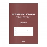 Dohe Libro de Registro de Jornada - 12 Hojas Mensuales - Ideal para 1 Empleado 1 Año - Papel de 120 gr