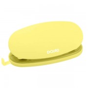 Dohe Soft Touch Taladro de Sobremesa - Taladra hasta 16 Hojas - Diseño Ergonomico - Color Amarillo Pastel