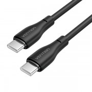 Vention Cable de Carga USB-C a USB-C - TPE Duradero - Transferencia 480Mbps - Alimentacion 3A - Potencia 60W Max - Color Negro