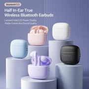 Vention Auriculares Bluetooth 5.3 con Estuche de Carga - 6h Autonomia - Modelo Elf E03 - Color Blanco