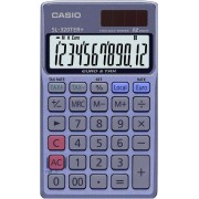 Casio SL-320TER+ Calculadora de Bolsillo - Pantalla LC Extragrande de 12 Digitos - Funcion Conversor de Euros - Color Azul