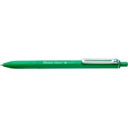 Pentel iZee Boligrafo de Bola Retractil - Punta 0.7mm - Trazo 0.35mm - Clip de Metal - Color Verde