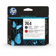 HP F9J88A Negro Mate y Rojo Cabezal de Impresion Original - 744