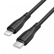 Vention Cable de Carga USB-C/Lightning - TPE Duradero - Transferencia 480Mbps - Alimentacion 3A - Potencia 27W - Color Negro