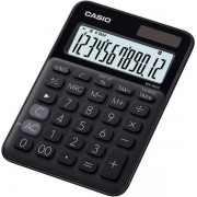 Casio MS-20UC Calculadora de Sobremesa Pequeña - Pantalla LCD de 12 Digitos - Alimentacion Solar y Pilas - Color Negro