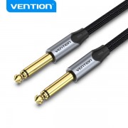 Vention Cable Audio 6.5mm 1.5m - Conectores TS macho - Niquelado - Conductor de cobre esmaltado - Color Gris