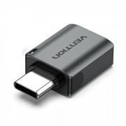 Vention Adaptador USB-C Macho a USB 3.0 Hembra - Color Gris