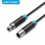 Vention Cable de Microfono XLR - Conectores Bañados en Oro - Conductor de Bronce Esmaltado - Color Negro