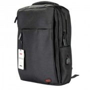 XO Mochila para Portatil - hasta 15.6" - Impermeable y Resistente - Carga Rapida USB - Diseño Ergonomico - Color Negro