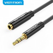 Vention Cable Extension Estereo Jack 3.5 Macho a Jack 3.5 Hembra - 1m - Color Negro