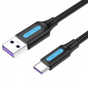 Vention Cable USB 2.0 Macho a USB-C Macho - 5A - 100W - 480Mbps - 1m - Color Negro