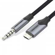 Vention CableTech Adaptador Micro-USB a Jack 3.5 - Conectores de Alta Calidad - USB 2.0 - Color Negro