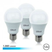 Elbat Pack de 3 Bombilla LED A60 de 12W - 1080LM - Base E27 - Luz Fria